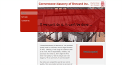Desktop Screenshot of cornerstonemasonryofbrevard.com
