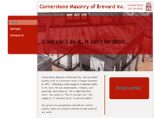 Tablet Screenshot of cornerstonemasonryofbrevard.com